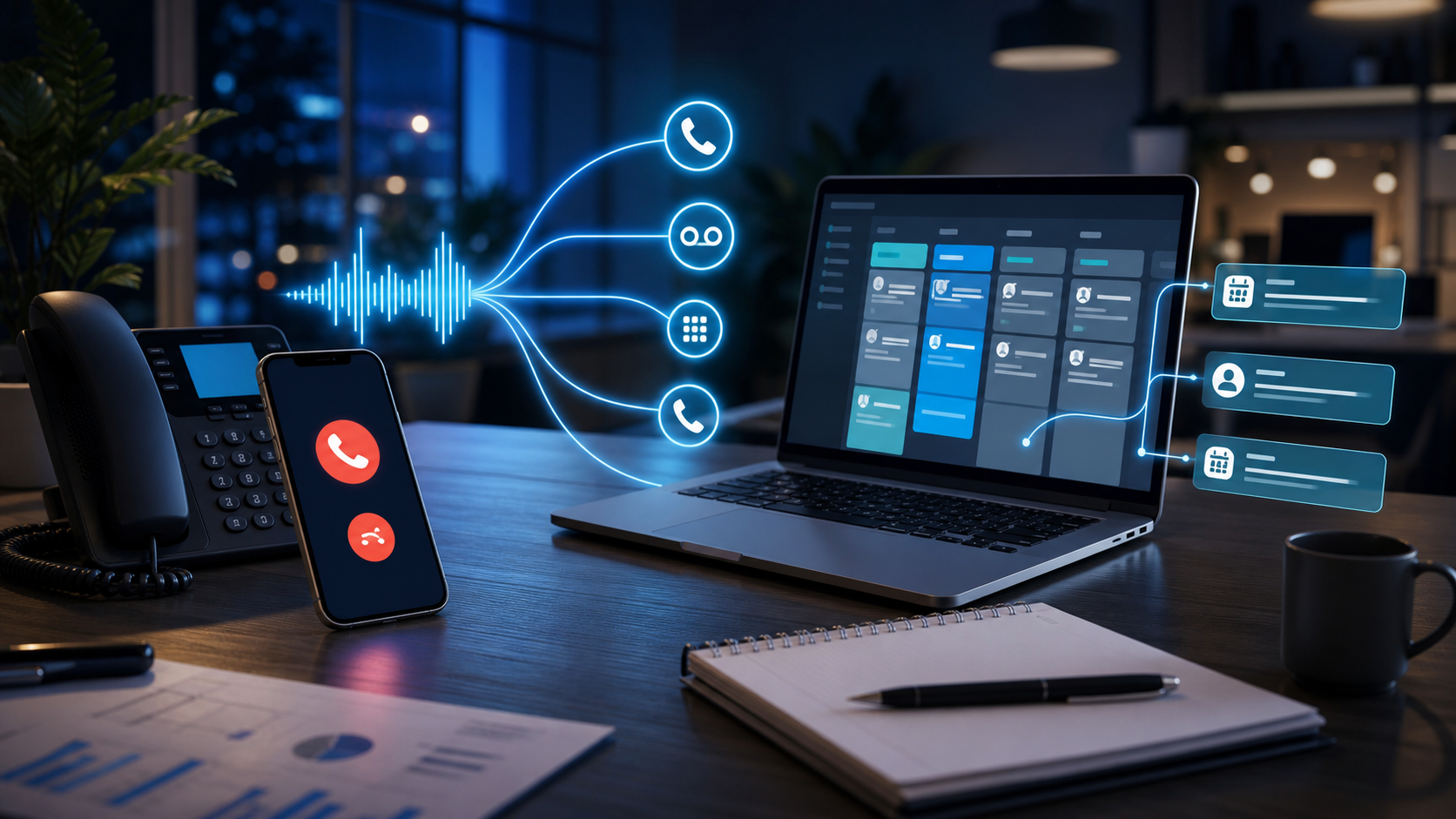 AI voice agent routing missed service business calls into appointment and lead follow-up records